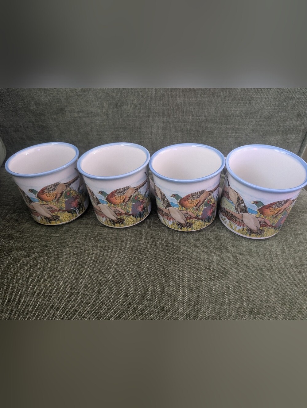 Otagiri Japan Mug Marilee Carroll Artisan Ducks, Pheasant, Geese Vintage Set 4